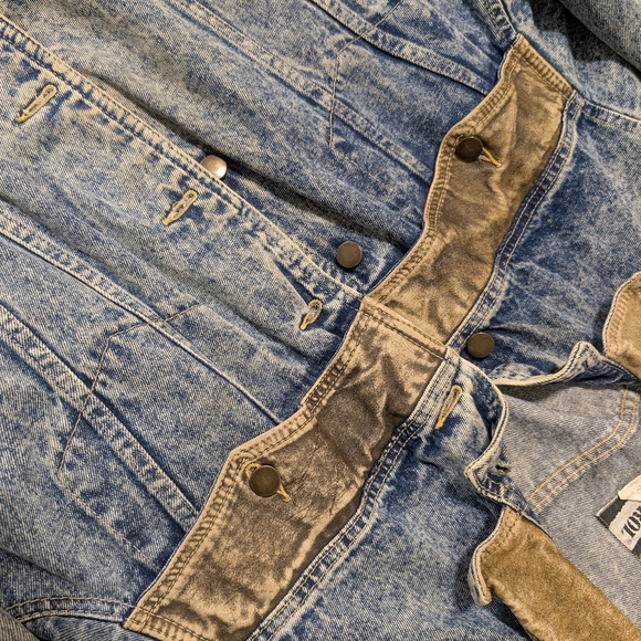 Dual Control 80s Jacket Denim with Leather Trim M - Picture 3 of 8